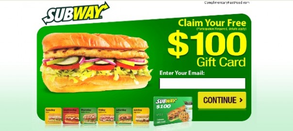 Subway gift card là chương trình khuyến mại đặc biệt thành công tại thị trường Bắc Mỹ