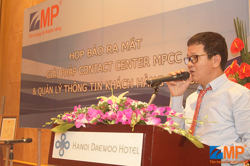 Ông Nguyễn Việt Trung - Tổng Giám đốc Minh Phúc Telecom phát biểu khai mạc 